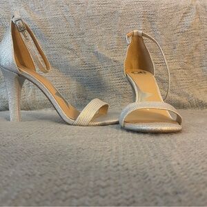 Gianni Bini Ankle Strap Heels Silver
